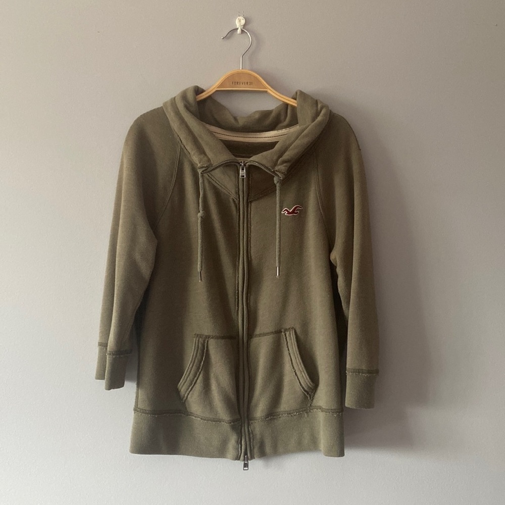 Hollister Olive Green Zip Up